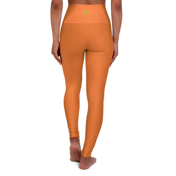 Orange High Waisted Yoga Leggings