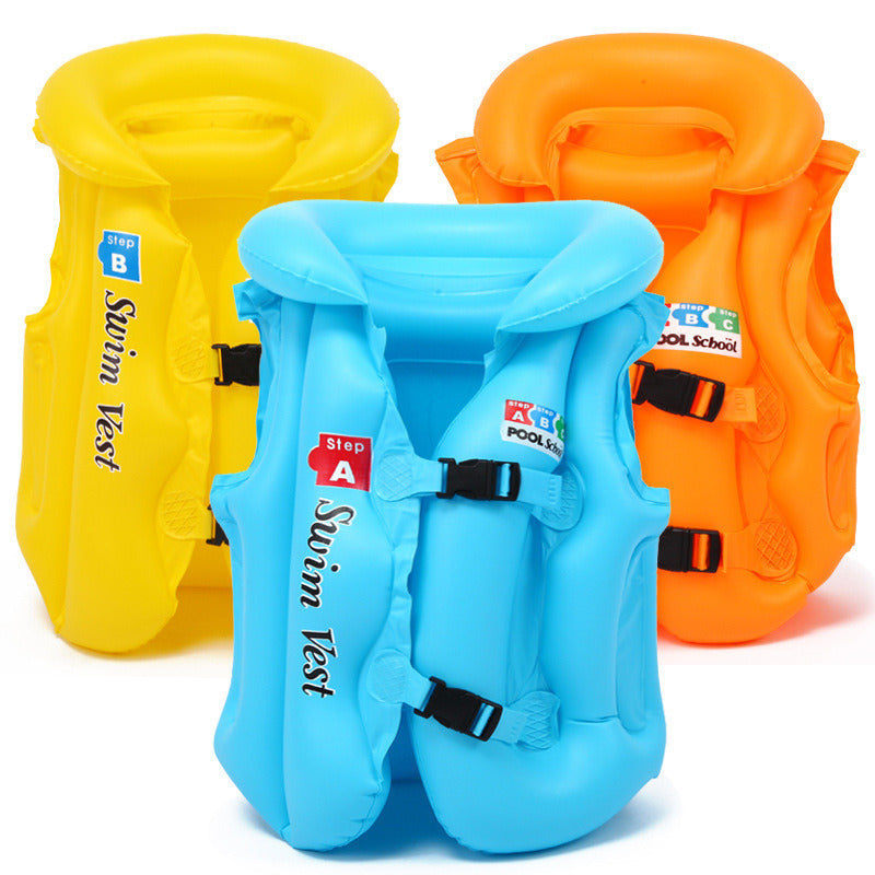 Kids Swim Vest with Safety Buckle and Dual Airbags (4-12 Years Old)