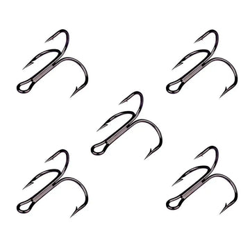 50 pcs Carbon Steel Treble Hook