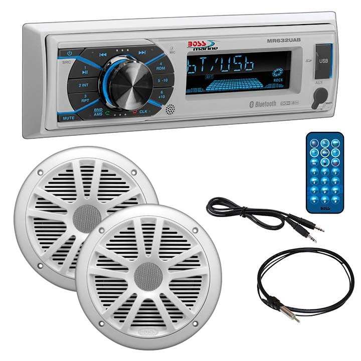 Boss Audio Marine Combo - Bluetooth AM/FM Digital Media Receiver with (2) 6.5" Marine Speakers