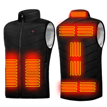 Unisex Electric Heated Jacket with 9 Heating Areas