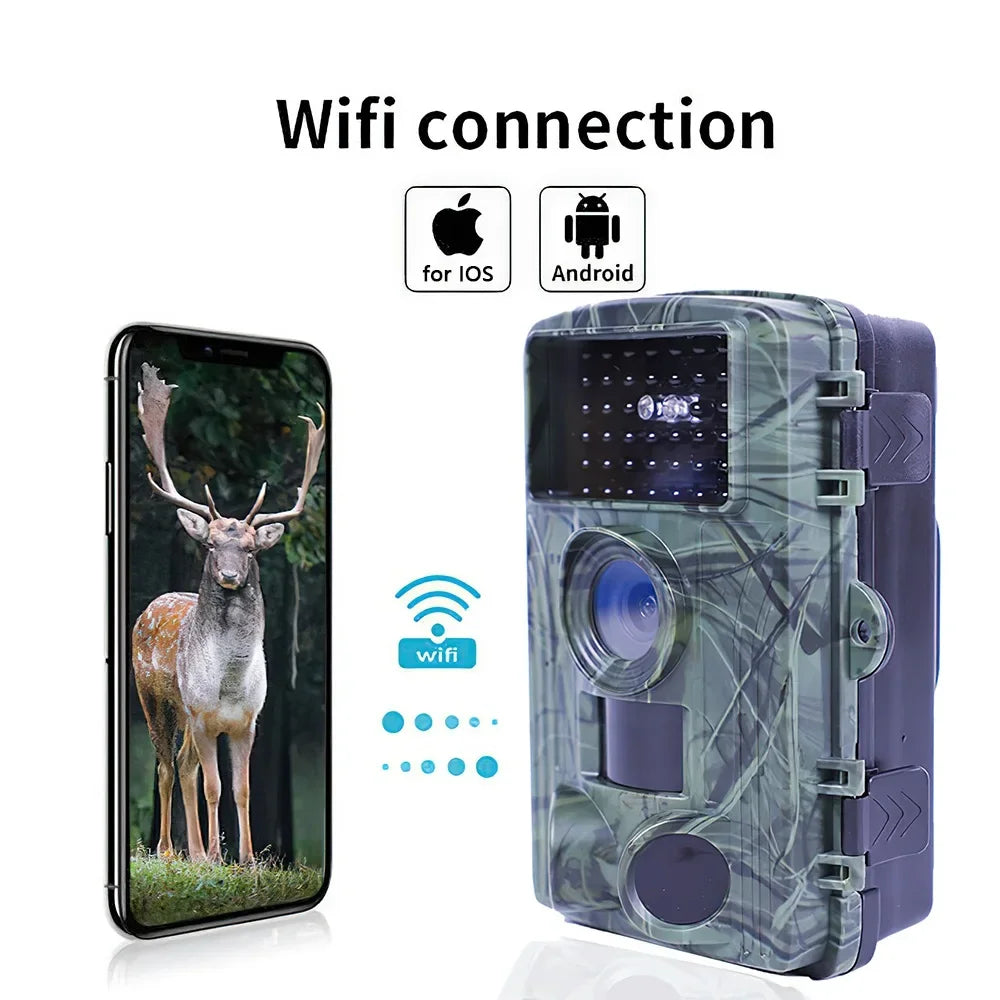 60MP WIFI Outdoor Hunting Trail Camera PR1600 4K Wildlife Cam