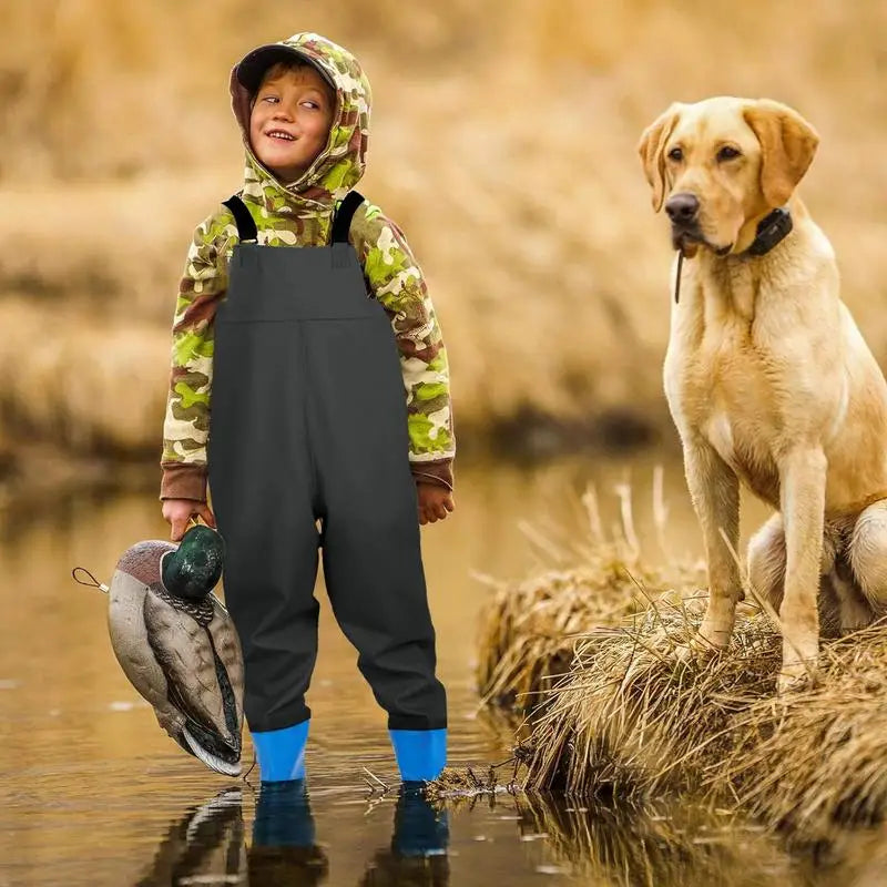 Fishing Waders with Boots for Kids