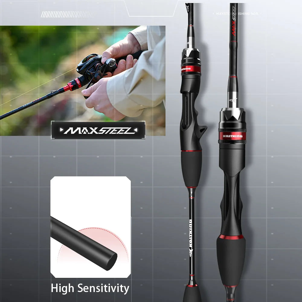 KastKing Max Steel Carbon Spinning & Casting Rod