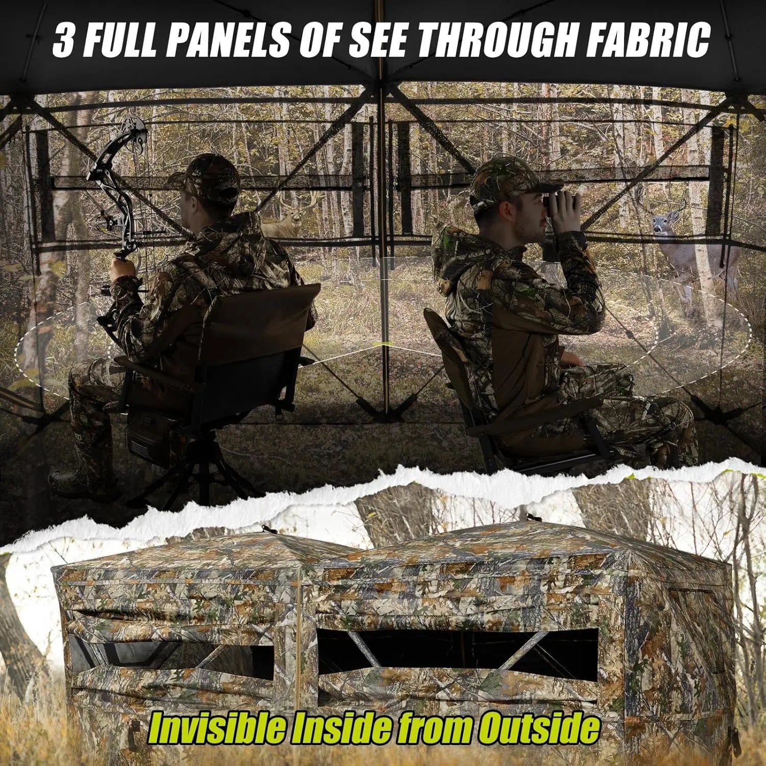 TIDEWE 270° See-Through Double Ground Blind