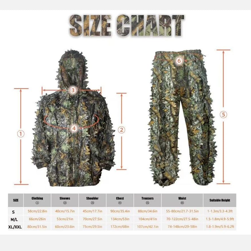 Breathable Camouflage Leafy Suit