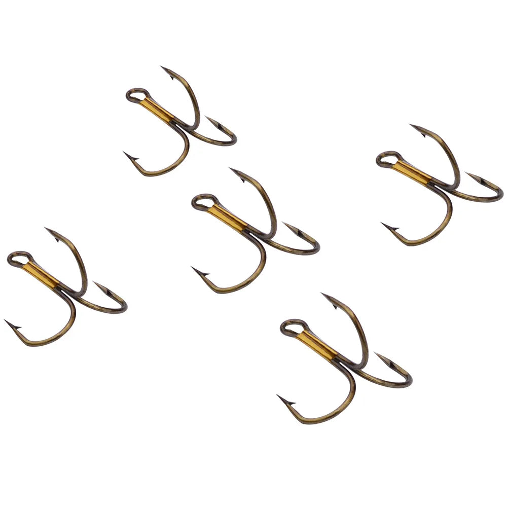 50 pcs Carbon Steel Treble Hooks