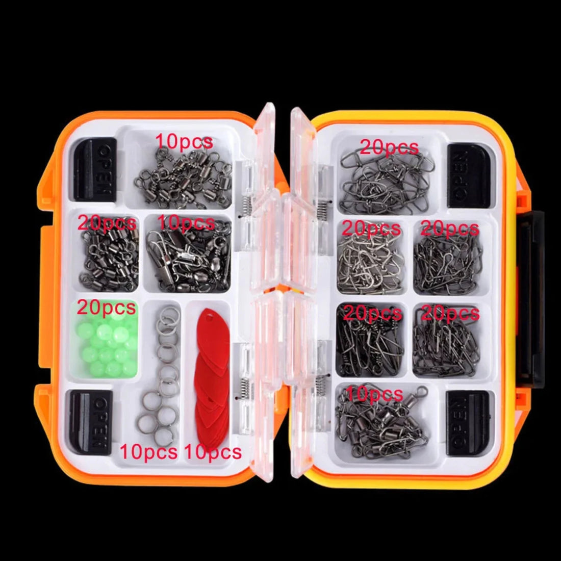 Fishing Connector Accessories Kit with Tackle Box