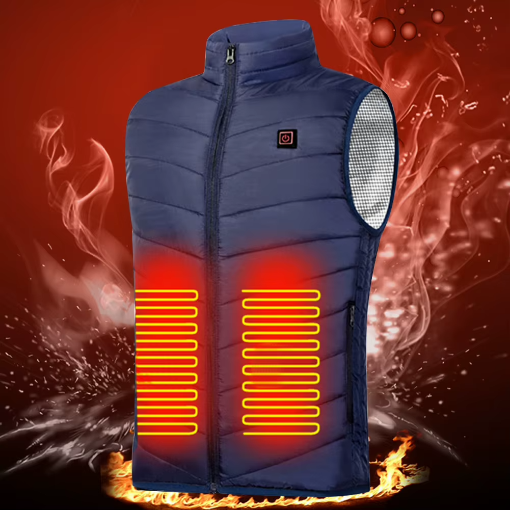 Unisex Electric Heated Jacket with 9 Heating Areas